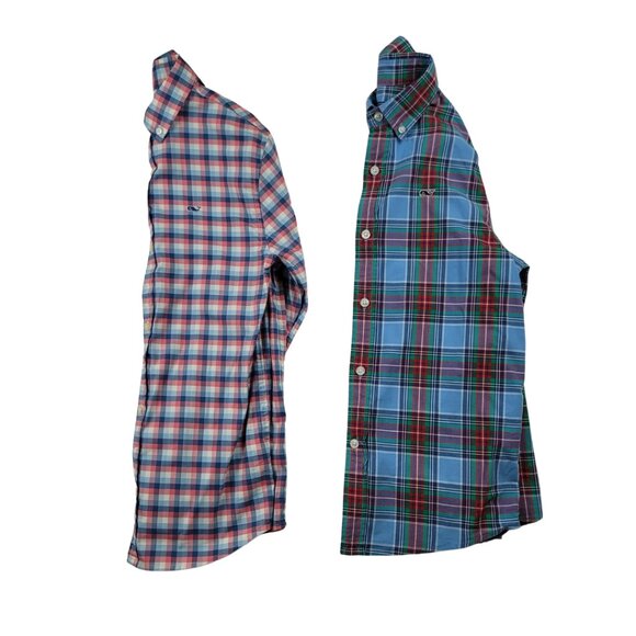 Vineyard Vines Long Sleeve Plaid Shirt Bundle Size S